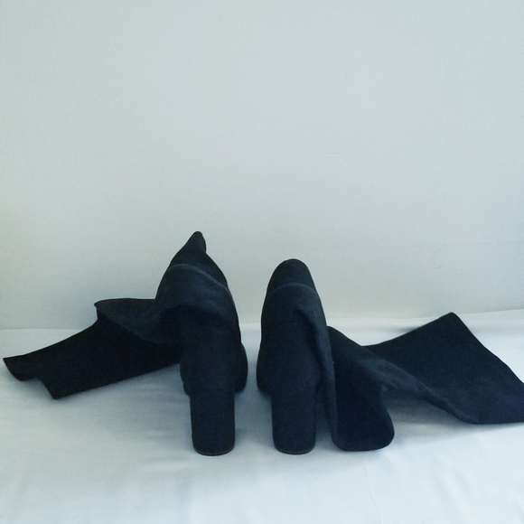 NWT Nature Breeze Elantra Black Suede Over The Knee Boots - Picture 10 of 15